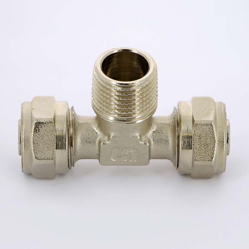 Тройник обжимной НР 16 х 1/2" х 16 UNI-FITT для м/п труб