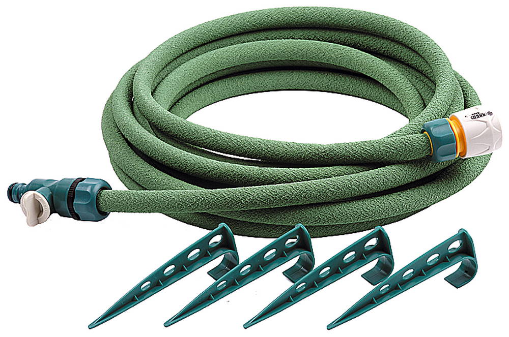 RACO 1/2″x7,5м, шланг сочащийся в комплекте с клапаном, колышками и соединителем c автостопом