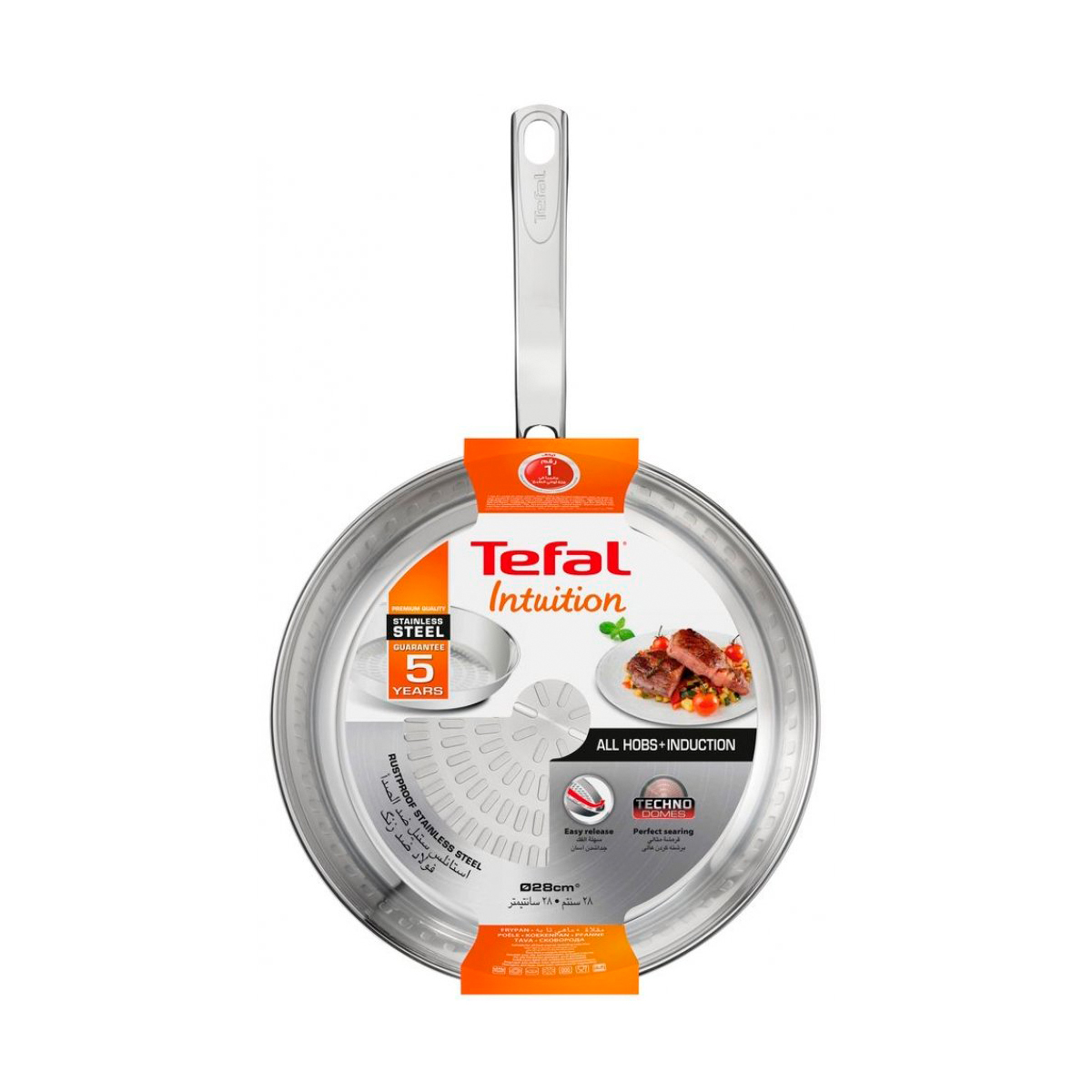 Сковорода антипригарн. "intuition" 28 см (1/4) "tefal" a7030615