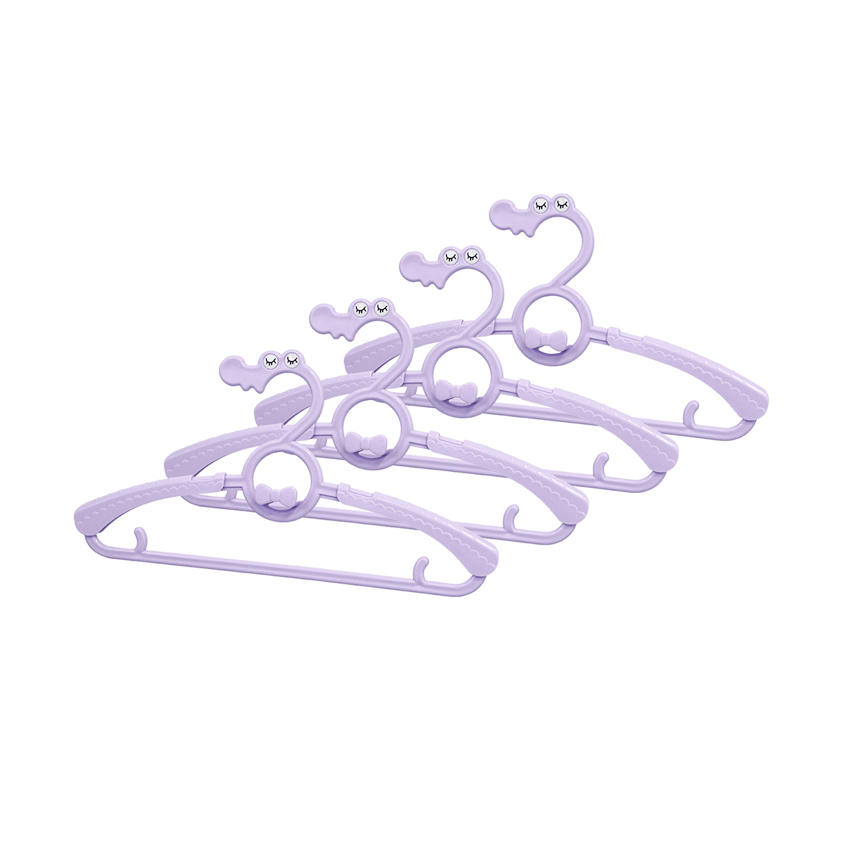 Вешалка-плечики для детской одежды "путешастики" (4 шт.) пласт. (фиолет.) (1/64) "valiant" kh-p30-v