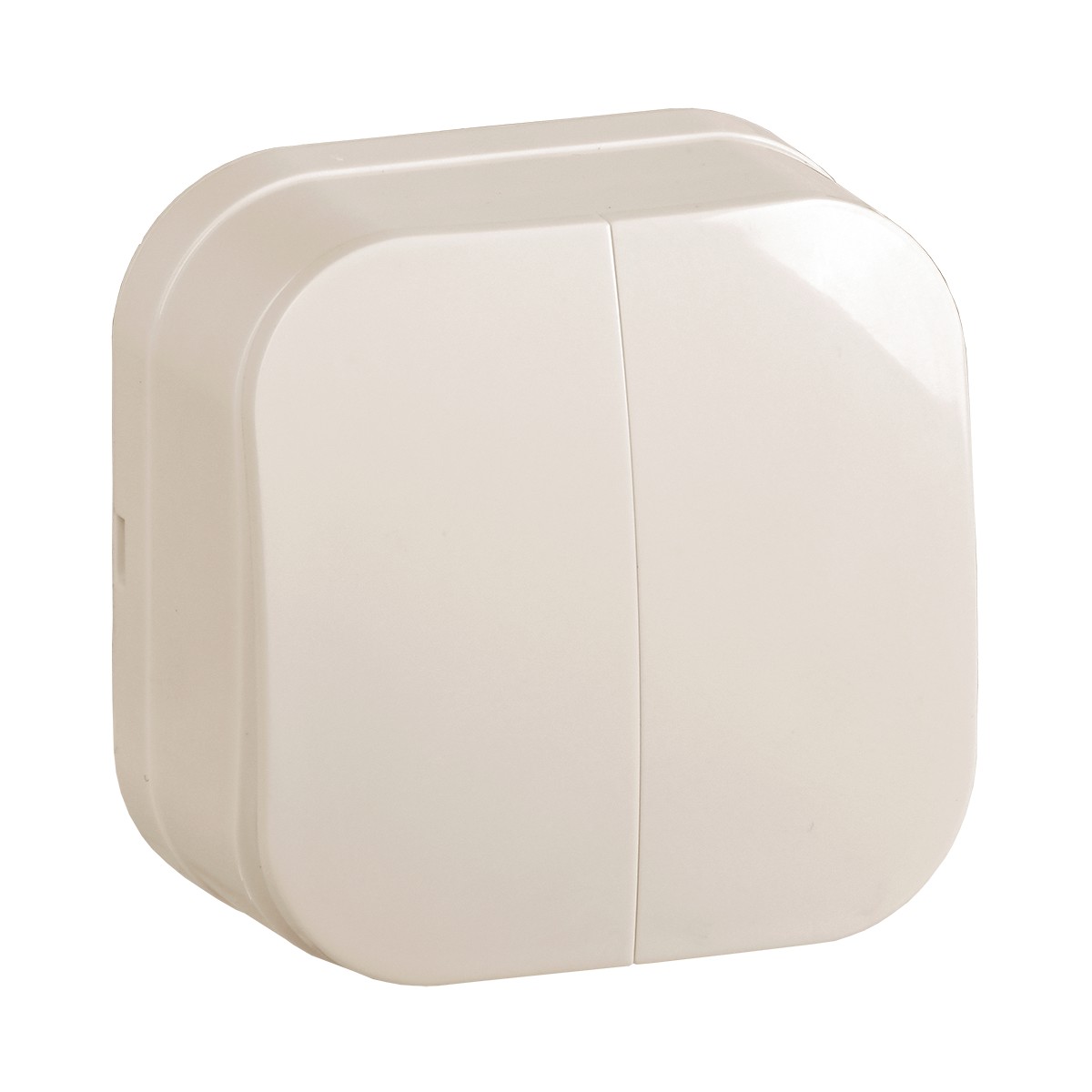 Выключатель открыт. уст. "glory" 2-х кл. вс20-2-0-хк, 10а, кремовый (1/36/432) "iek"