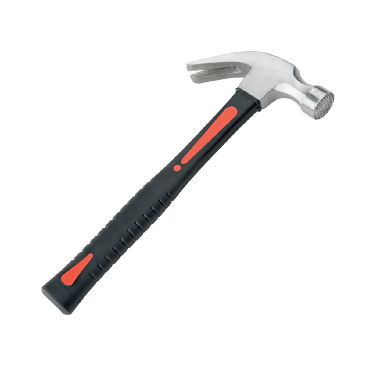 Молоток-гвоздодер кованый 600 г фиберглас. обрезин. рукоятка (1/6/36) "beorol"