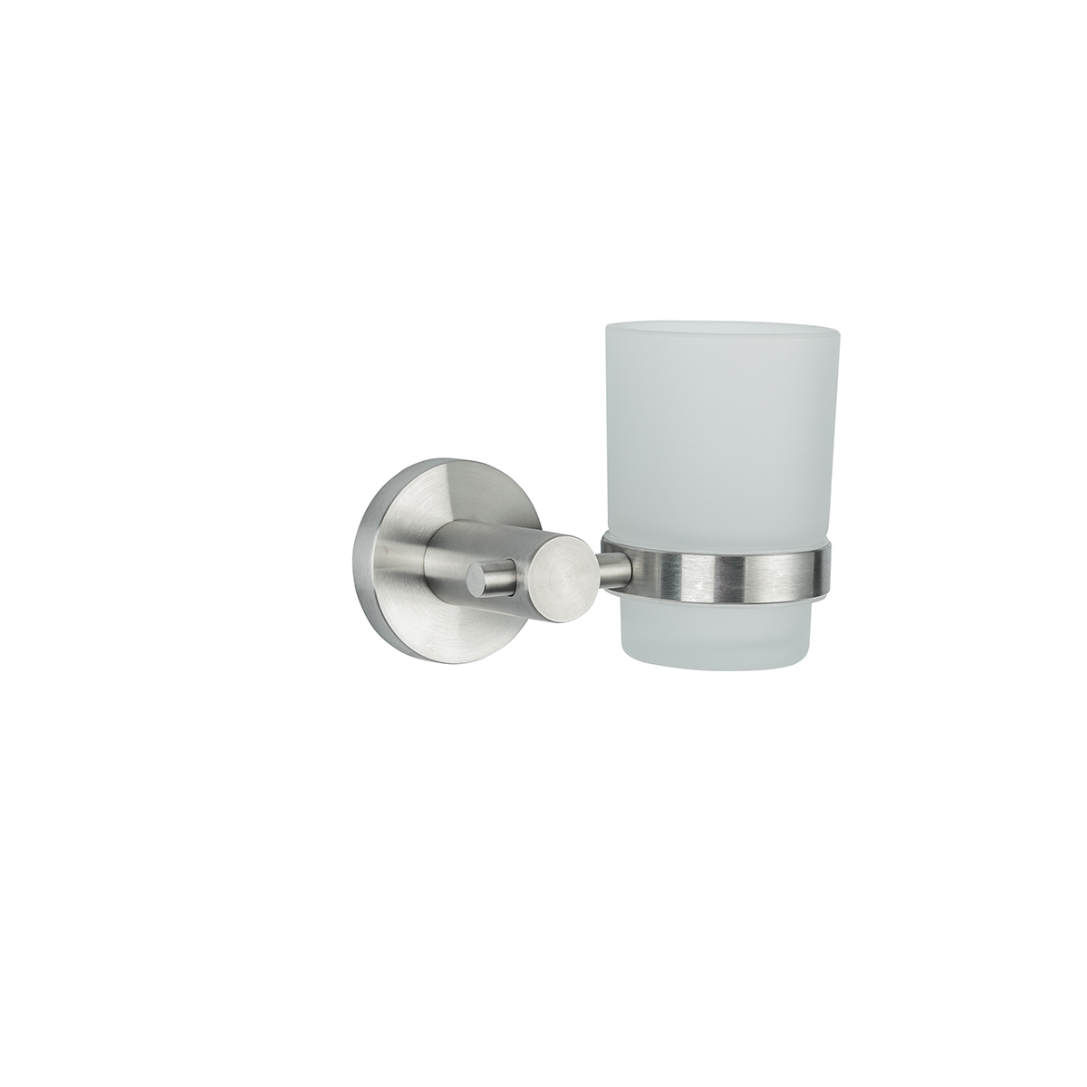 Стакан для ванной комнаты с держателем f30106 (нерж.сталь), сатин (1/20/40) "frap"