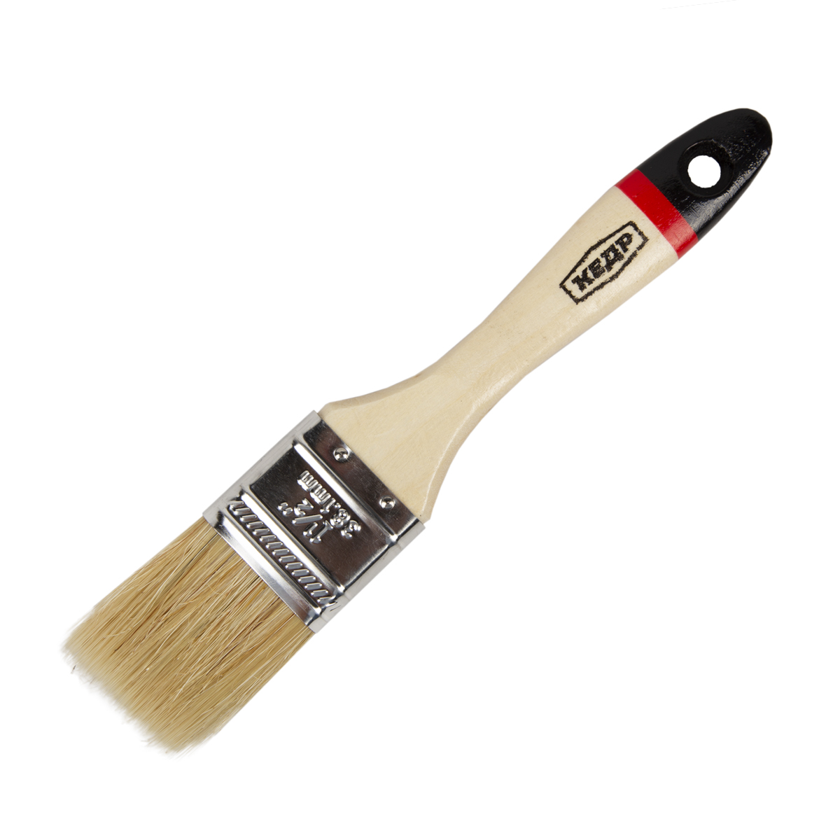 Кисть плоская "евро" №1,5/38 мм  (12/600) натур.щетина, дерев.ручка "кедр"  099-3815