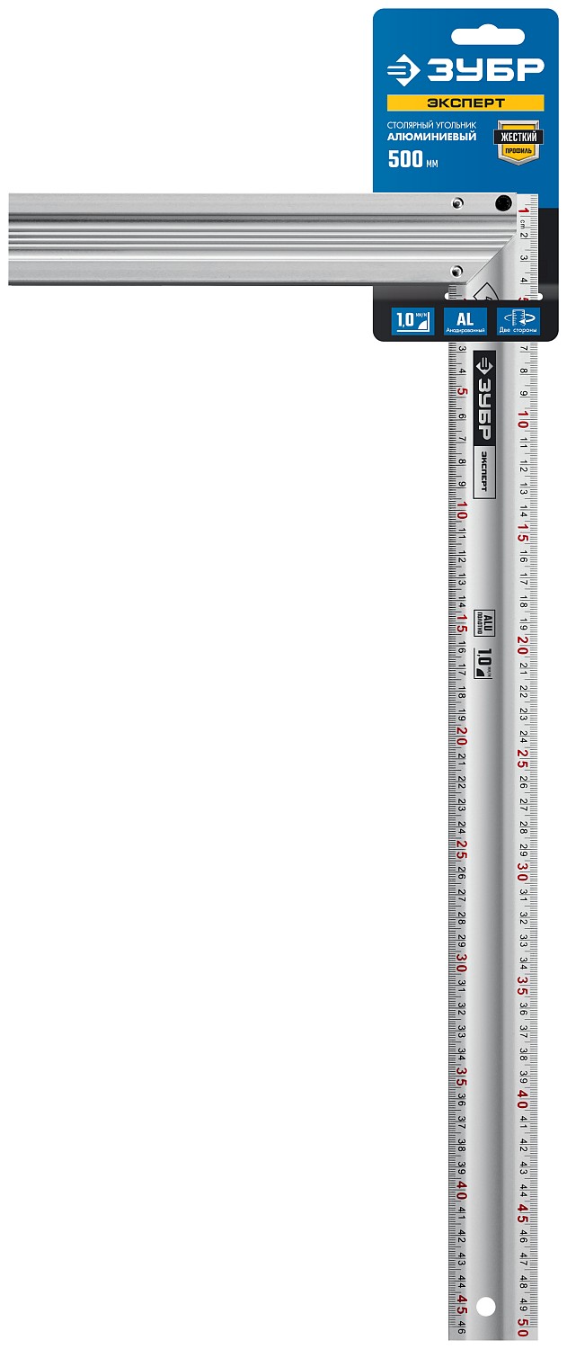ЗУБР 500 мм, жесткий столярный угольник, Профессионал (34392-50)