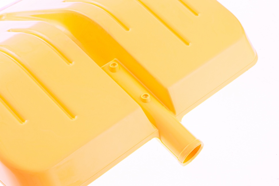 Лопата для уборки снега пластиковая, желтая, 400 х 420 мм, без черенка, Сибртех (616165)