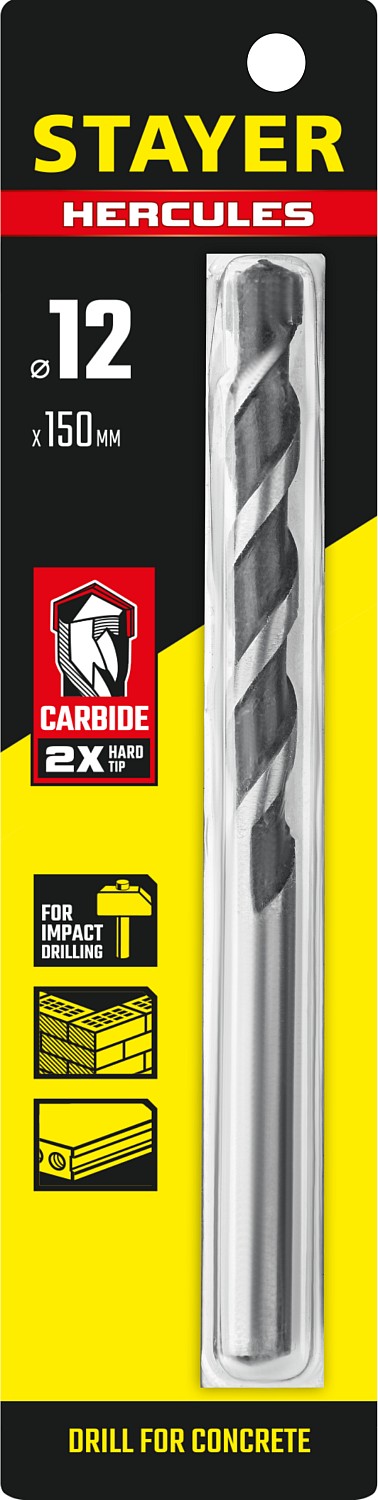 STAYER Hercules, 12 x 150 мм, cверло по бетону, Professional (2915-150-12)