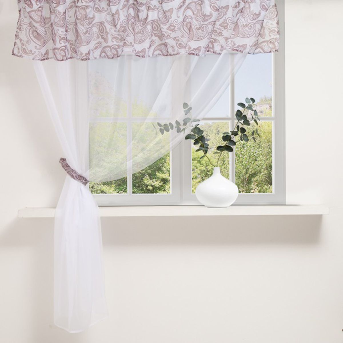 Тюль с подхватом и ламбрекеном "восточные узоры" 250*200 см, вуаль (1) "этель" 5513583