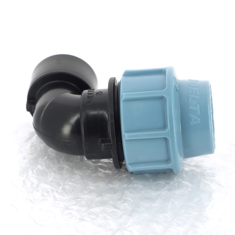 Угол-переходник обжимной ВР 25 x 3/4" для полиэтиленовых труб (ПНД) UNIDELTA