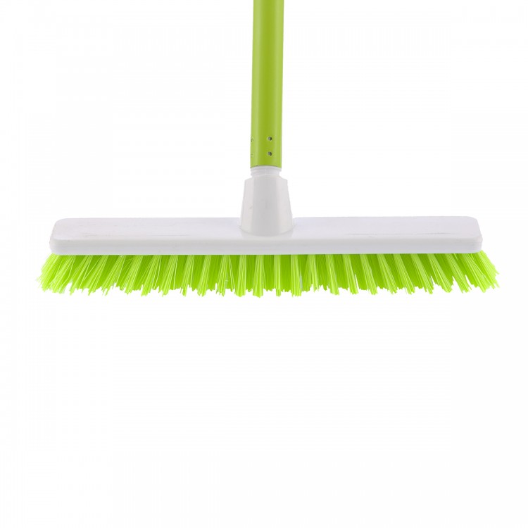 Щетка пластмассовая "Shrober" для чистки ковров 270 мм, салатовая щетина, c черенком, 120 см, D 22 мм Elfe (93551)
