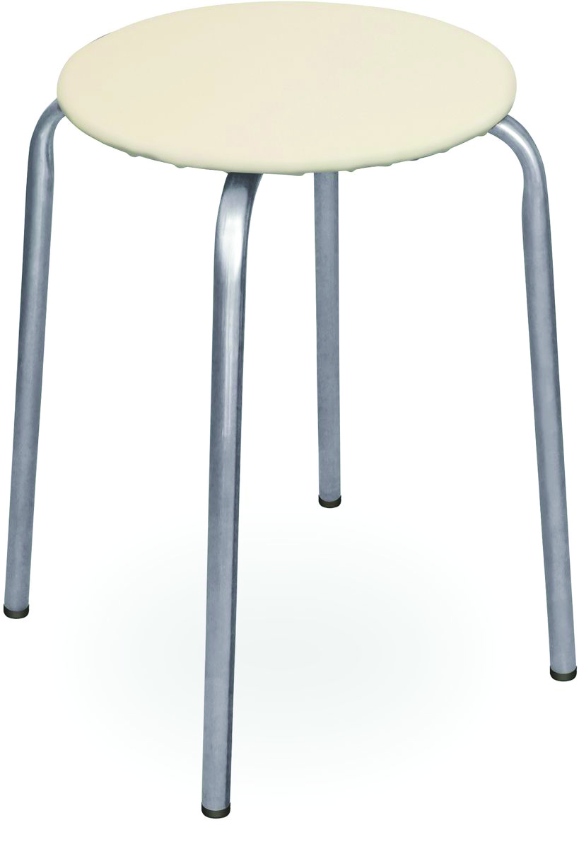 Табурет "эконом 2" круглое сиденье d=32 см (1/10) слоновая кость тэ2/ск "ника"