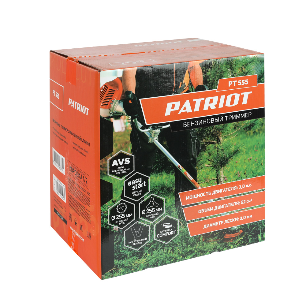 Триммер бензиновый pt-555 (1) "patriot" 250106230