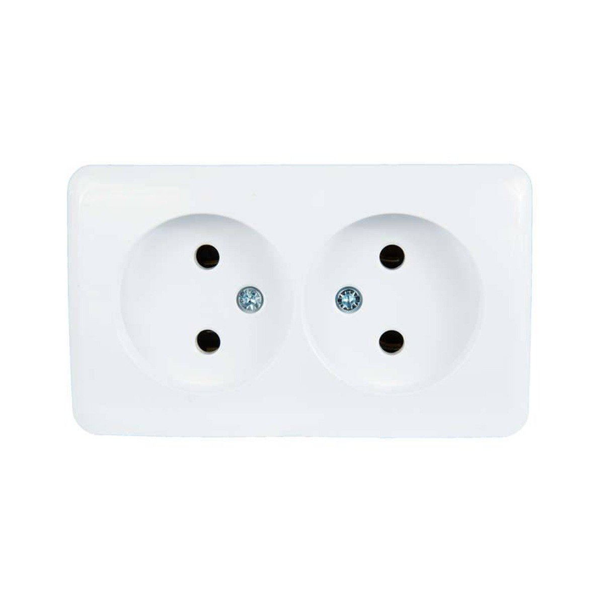 Розетка открыт. уст. "viola" 2-х местн. (керамика) белый (1/12/144) "lezard" 751-0200-128