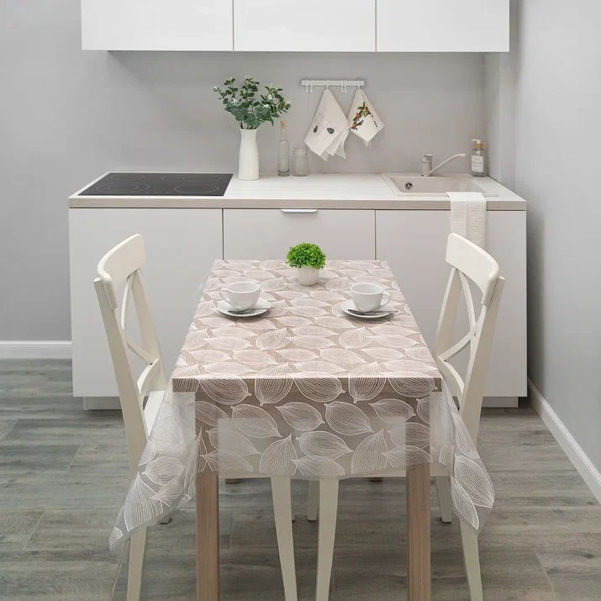 Скатерть пвх "муза" 132*180 см физалис (1/12) 019-white