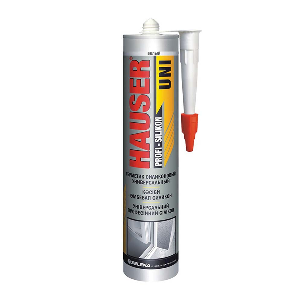 Герметик силикон. универсальный прозрачн. 260 мл (24) "hauser" китай