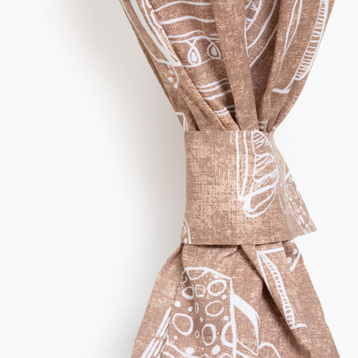 Шторы для кухни "cup of tea" 150*180 см компл. 2 шт. с подхватами (1) "доляна" 4682767