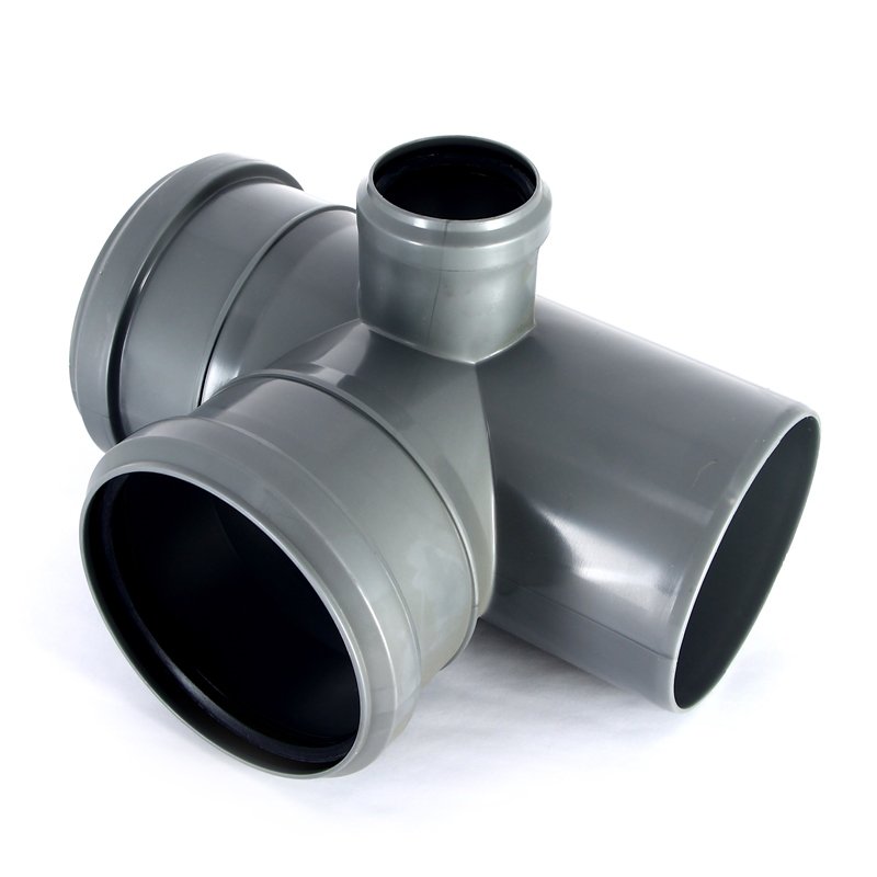 Крестовина 87° двухплоскостная правая 110 х 110 х 50 мм для вн.канализации SINIKON Стандарт