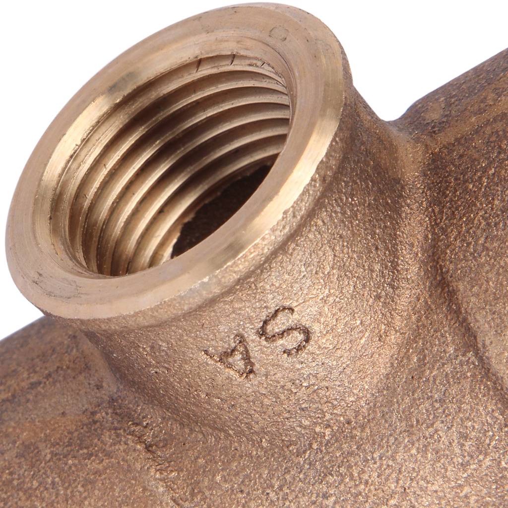 Тройник 28x1/2"x28 переходной под пайку с резьбой (ВР) SANHA бронза 141302812