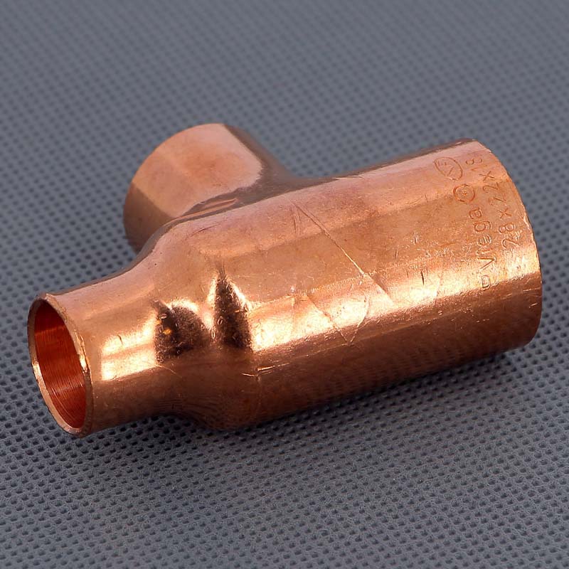 Тройник переходной под пайку 28 х 22 х 18 мм VIEGA медный