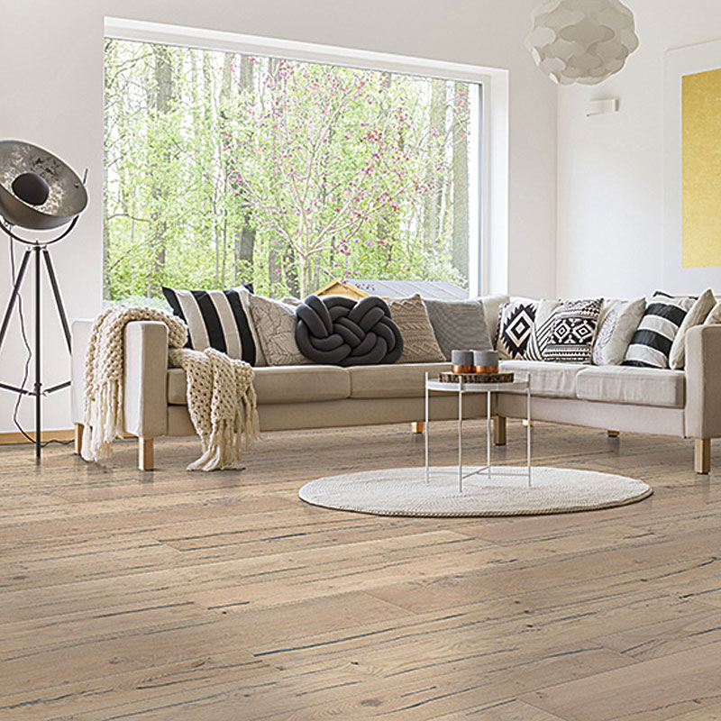 Паркетная доска AUSWOOD HDF 4V Glacier Oak матовый PU лак brushed