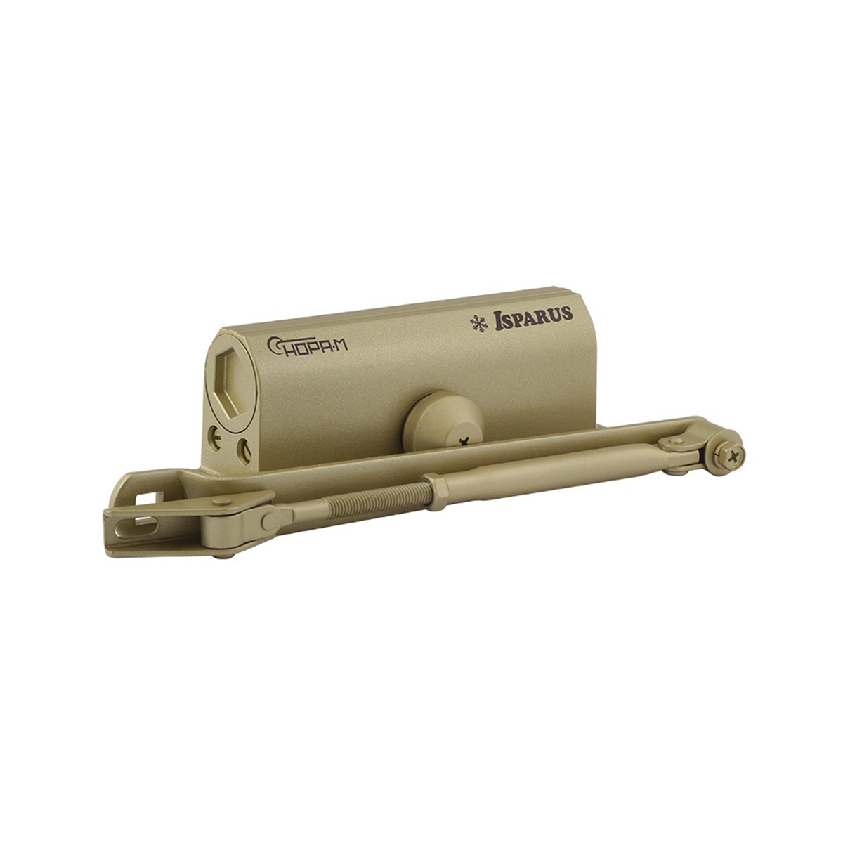 Доводчик дверной  420 isparus золото (масса двери 40-90 кг) (1/10) "нора-м"