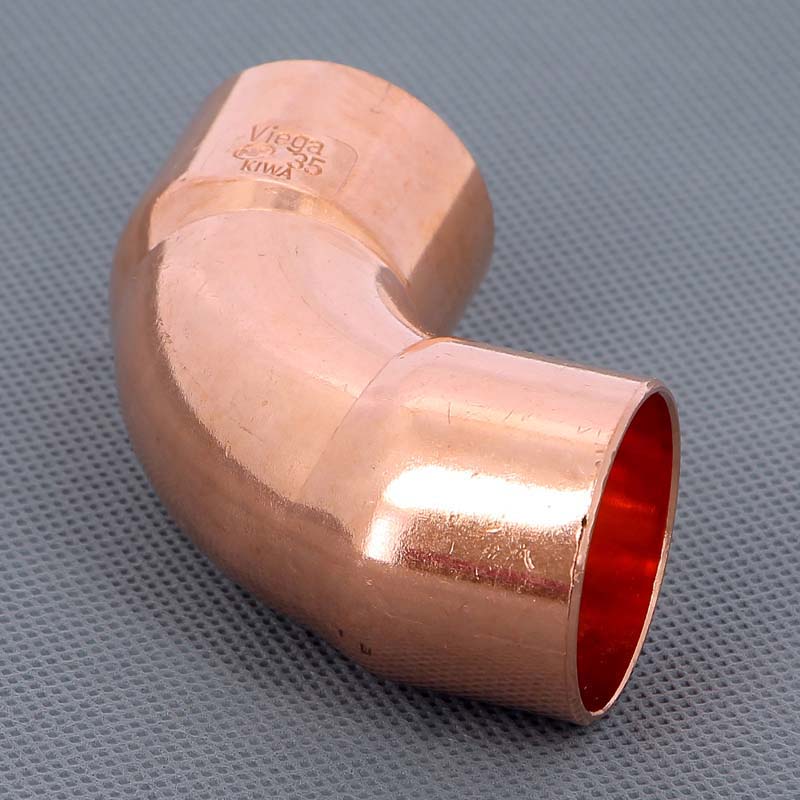 Угол двухраструбный 90° VIEGA пайка 35 мм медный