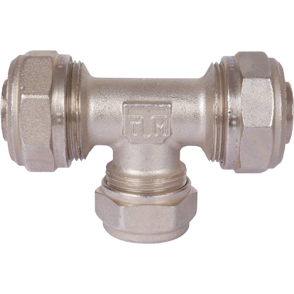 Тройник редукционный 26 x 20 x 26 под обжим TIEMME для металлопластиковых труб