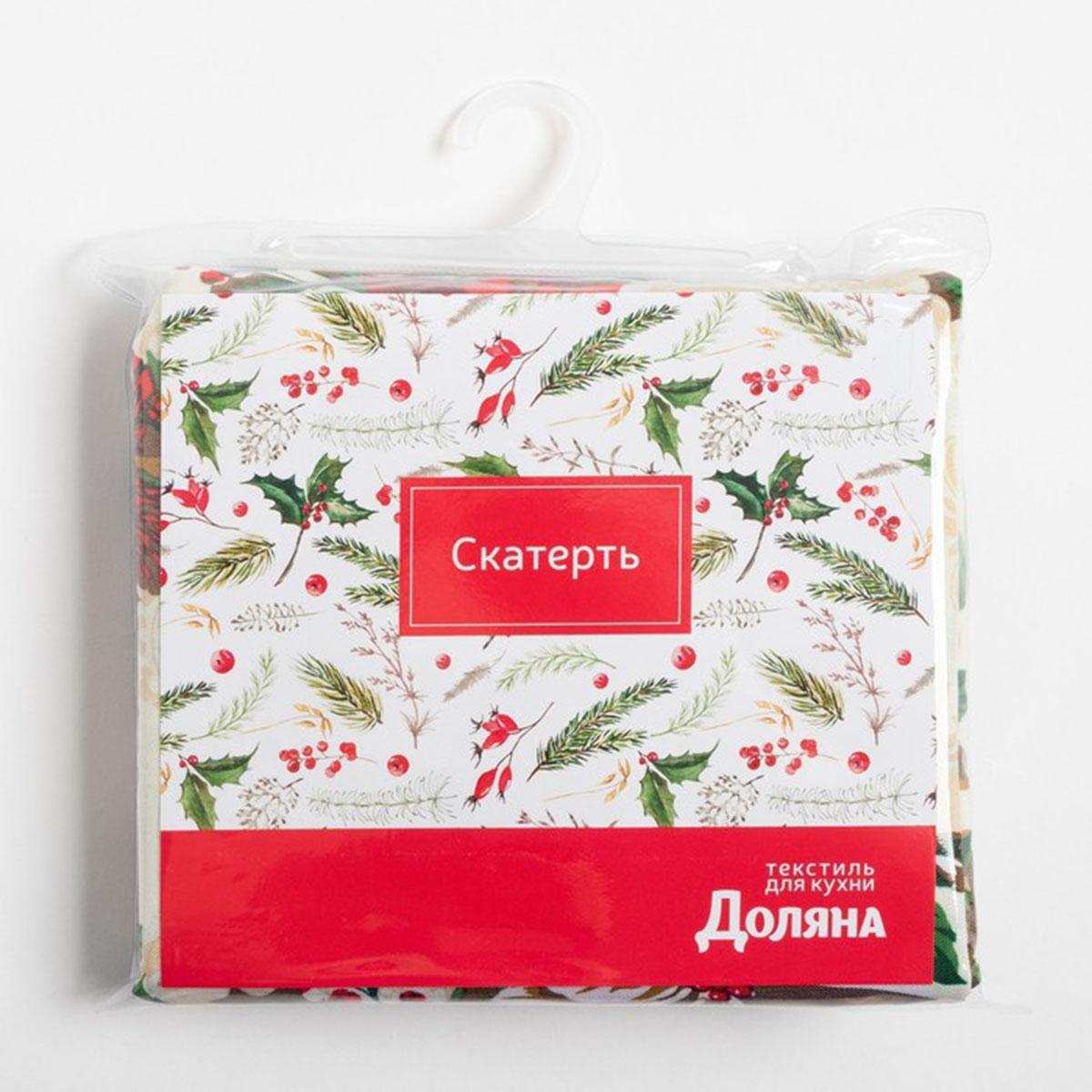Скатерть "доляна" новогодние украшения 110*145 см (1) 7731132