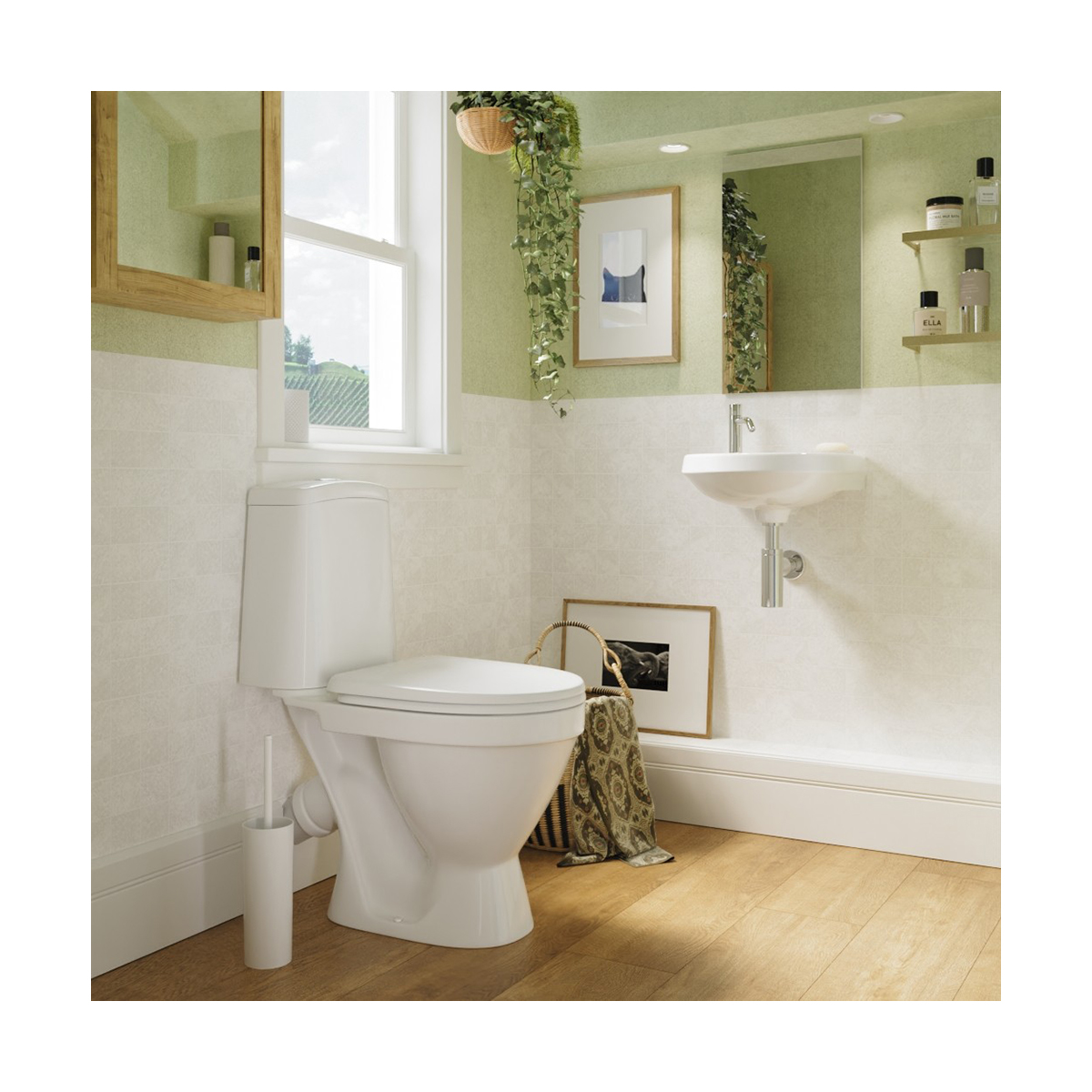 Унитаз напольный "лада" комфорт белый "sanita" wc.cc/lada/2-dm/wht.g/s1