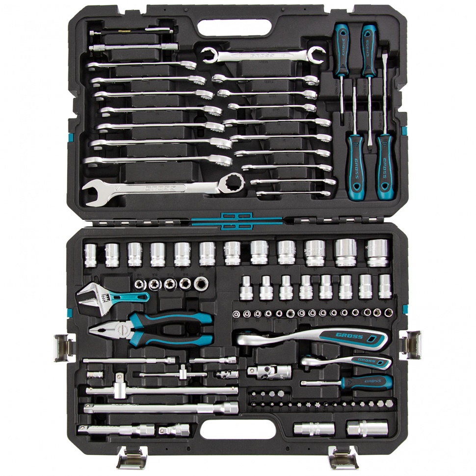 Набор инструментов 101 предмет, 120 зубьев, CrV, 1/4", 1/2" Gross (14151)