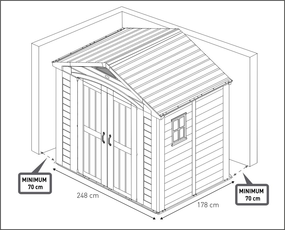 Сарай "Фактор 8x6" (размеры 248 х 178 )