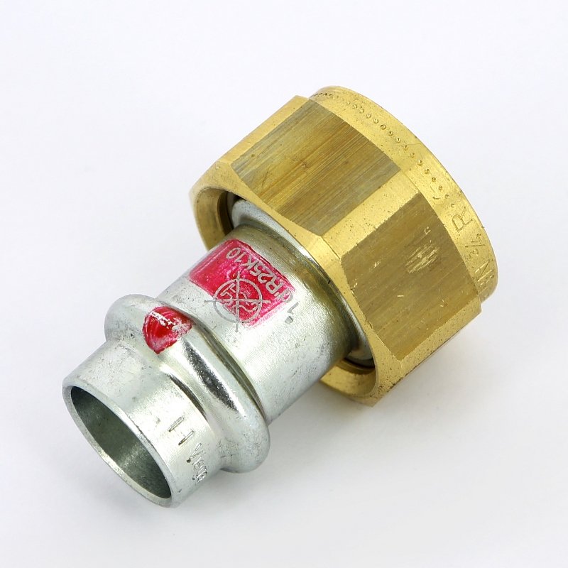 Американка пресс-В 15x3/4" с плоской прокладкой оцинкованная сталь Prestabo VIEGA