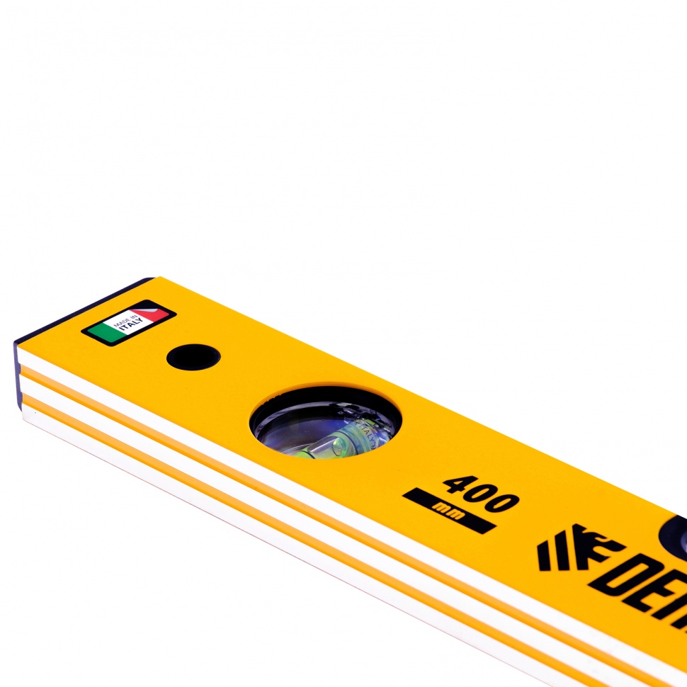 Уровень алюминиевый, 400 мм, фрезерованный, 3 глазка Denzel (33680)