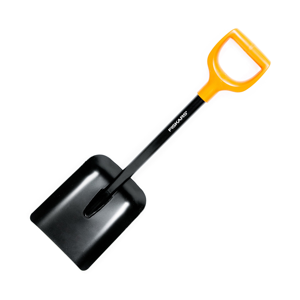 Лопата совковая укороченная "solid" с металл. черенком и ручкой (1/4) "fiskars" 1026649