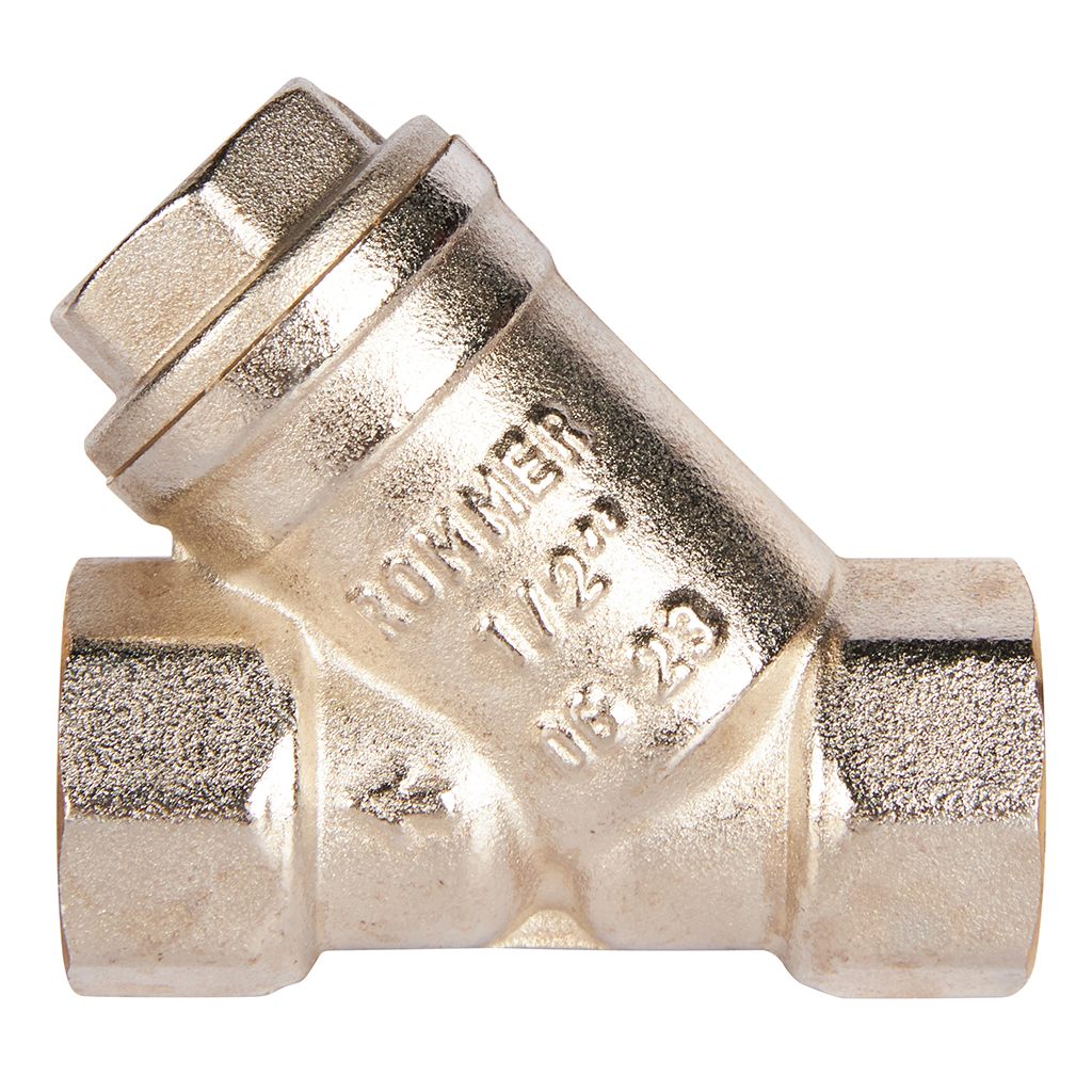 ROMMER 1/2" Фильтр грубой очистки косой 500 мкр.