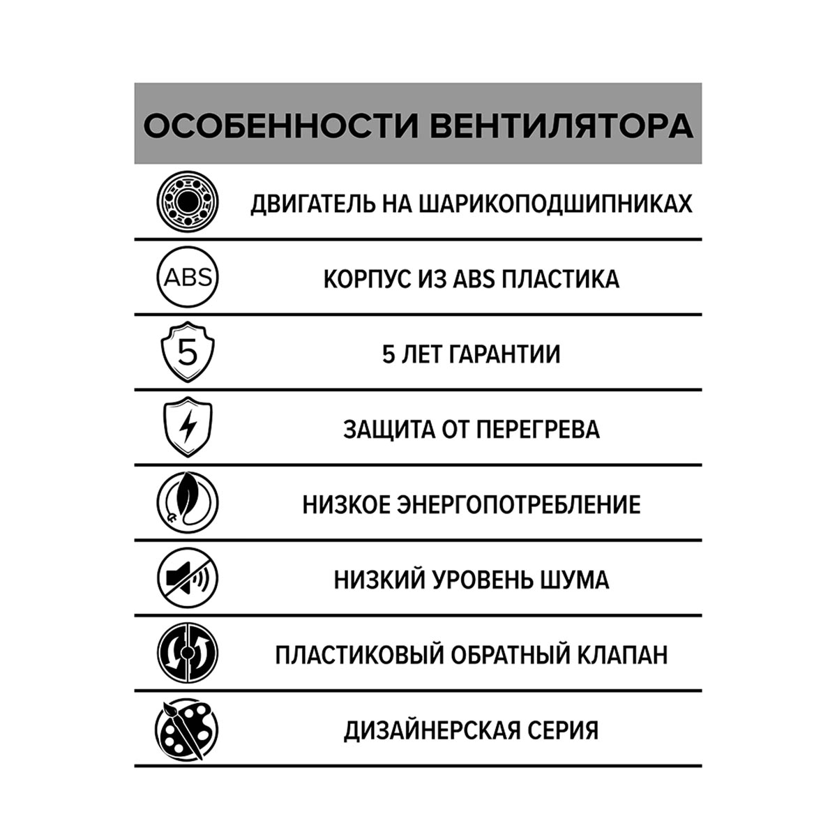 Вентилятор silent 4c matt black осевой с обратным клапаном d100 декоративный (1/16) "diciti"