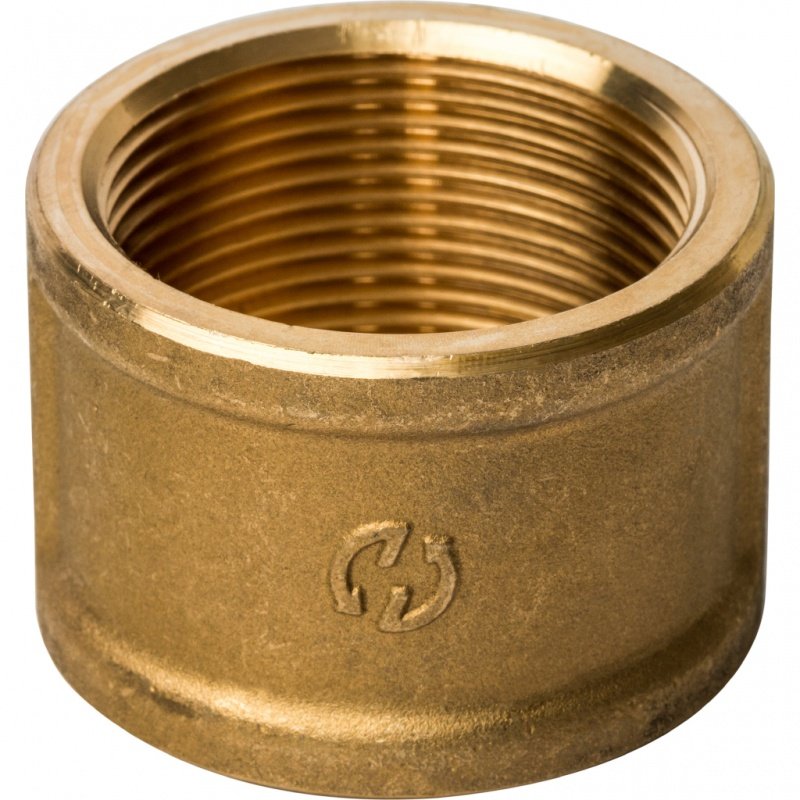 Муфта резьбовая 1"1/2 ВР латунь STOUT