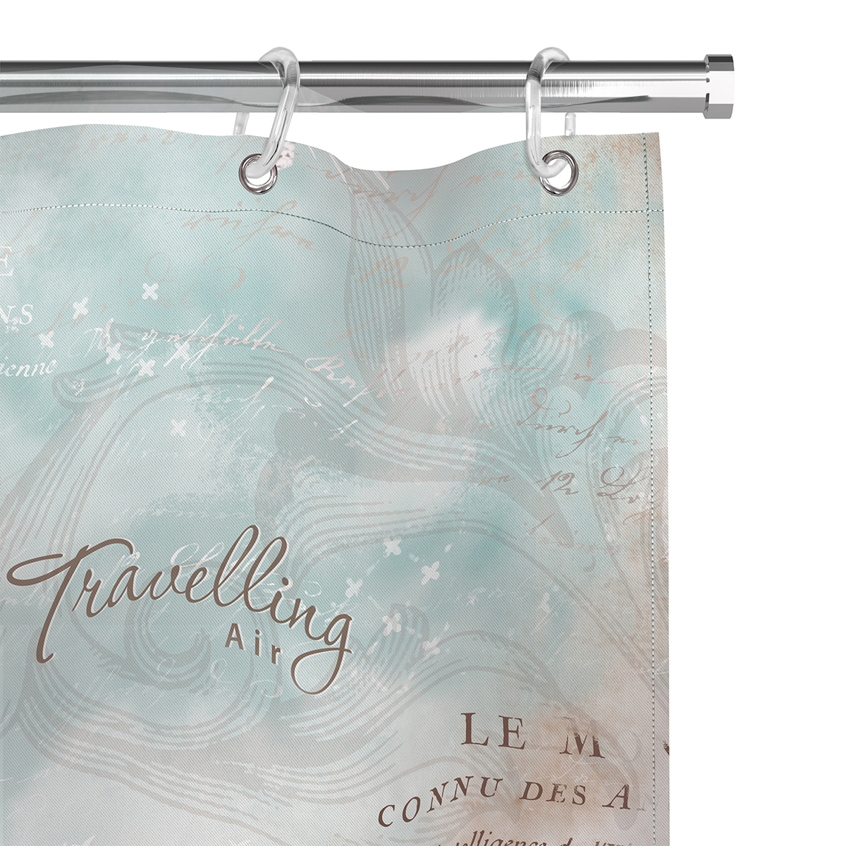 Штора для ванной 180*180 см (полиэстер) "travelling air" (1/24) "valiant" tc-a-1818