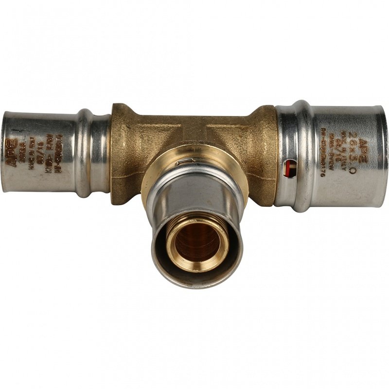 Тройник переходной под пресс 26 x 20 x 20 STOUT для МП труб