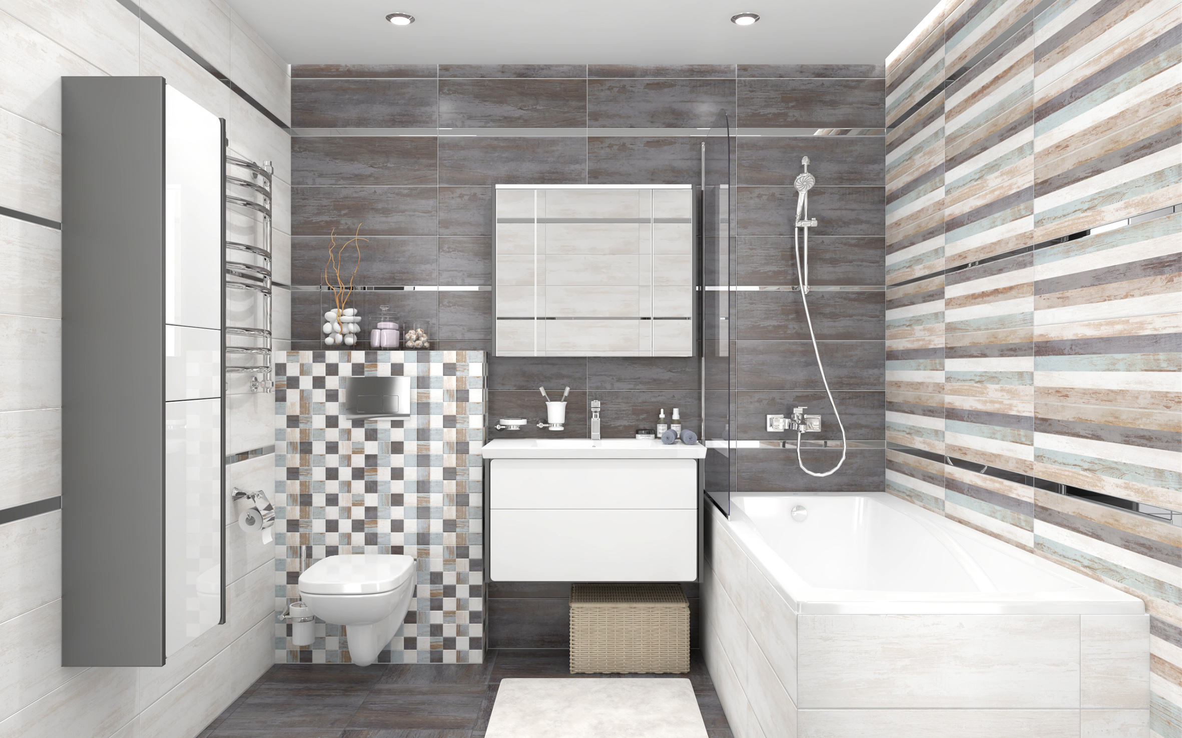 Havana плитка настенная белый 20x60