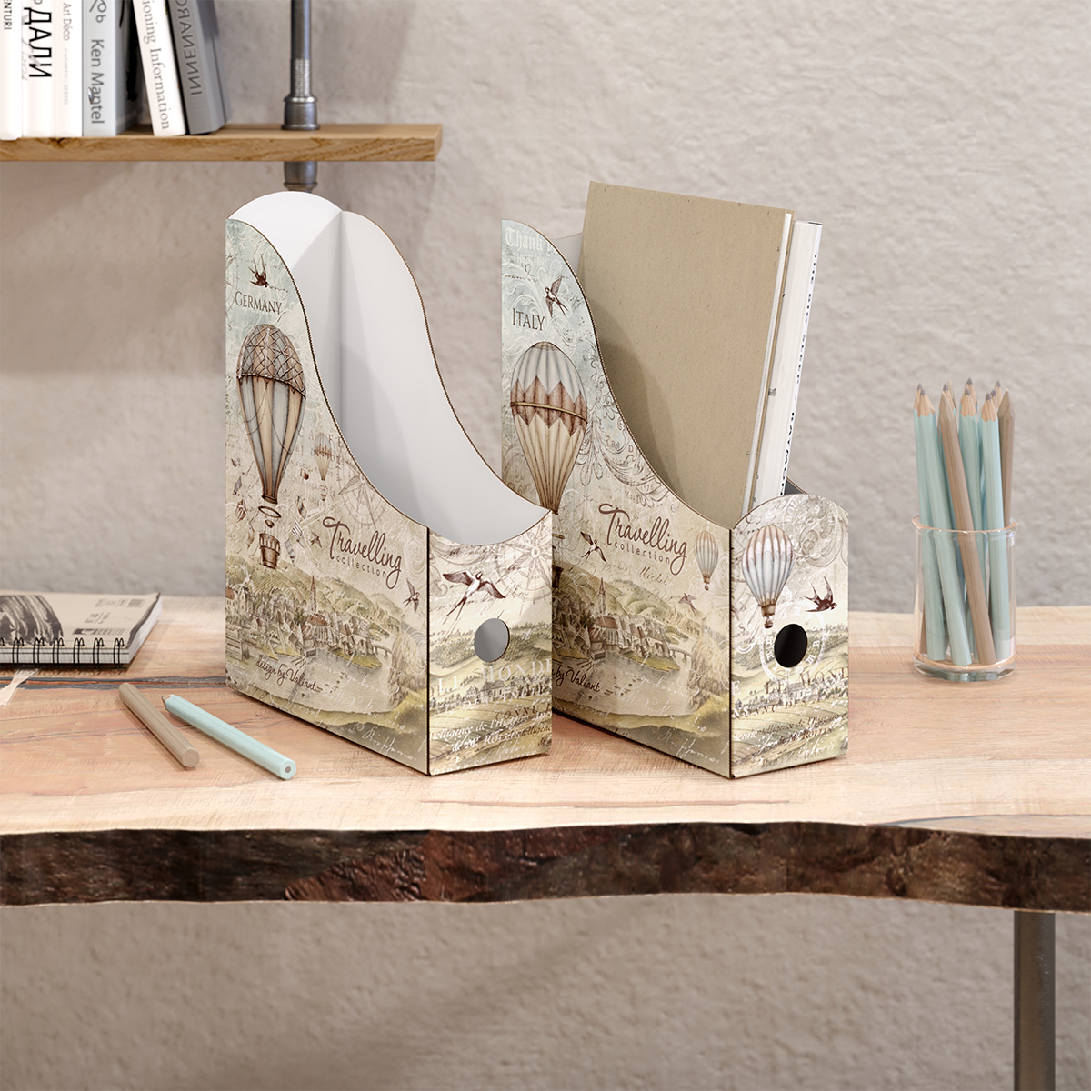 Лотки для бумаг "travelling" 3 шт. 29,5*23,5*8,5 + 3 шт. 31*23,5*8,5 см (1/12) "valiant" tc-3vp-85