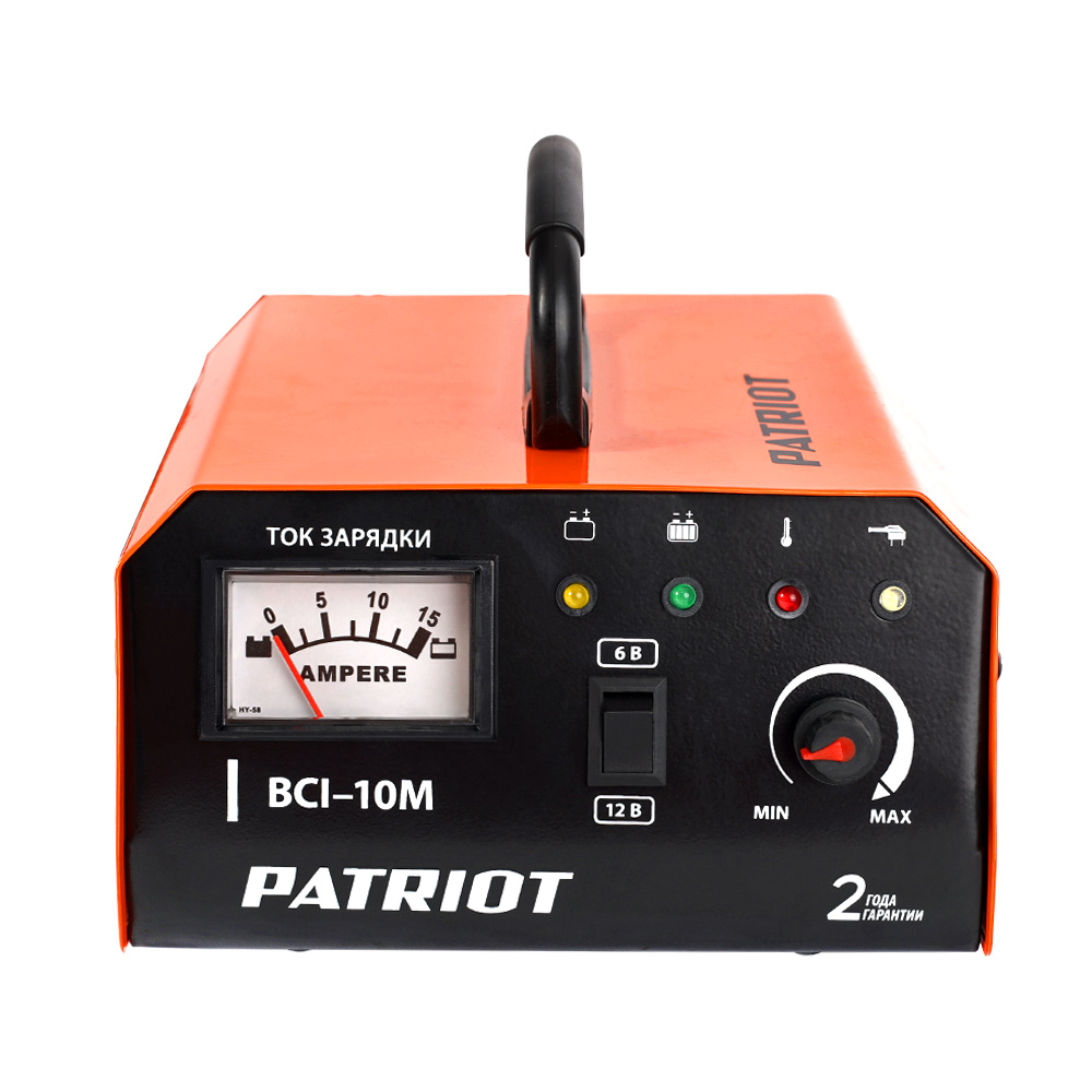 Зарядное устройство bci-10m 10-150 а/ч, 6/12в (1/6) "patriot" 650303415
