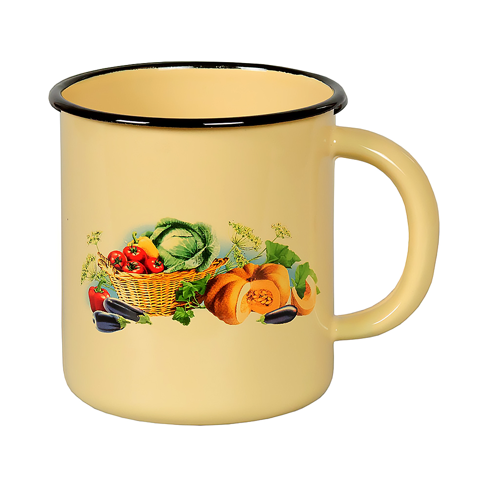 Кружка эмалиров. декор. 1 л (1/12) "стальэмаль"  1с3с