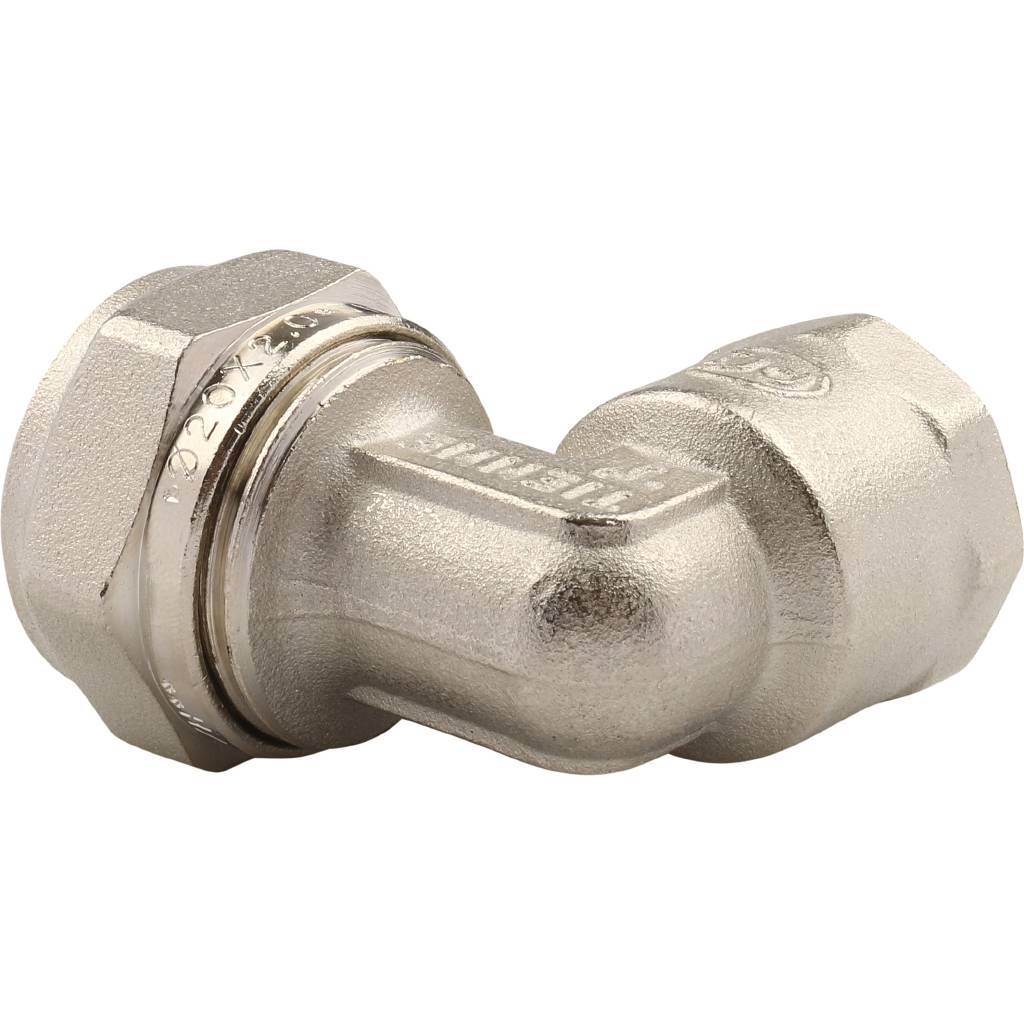 Угол переходной 20 х 1/2'' ВР обжим TIEMME для металлопластиковых труб