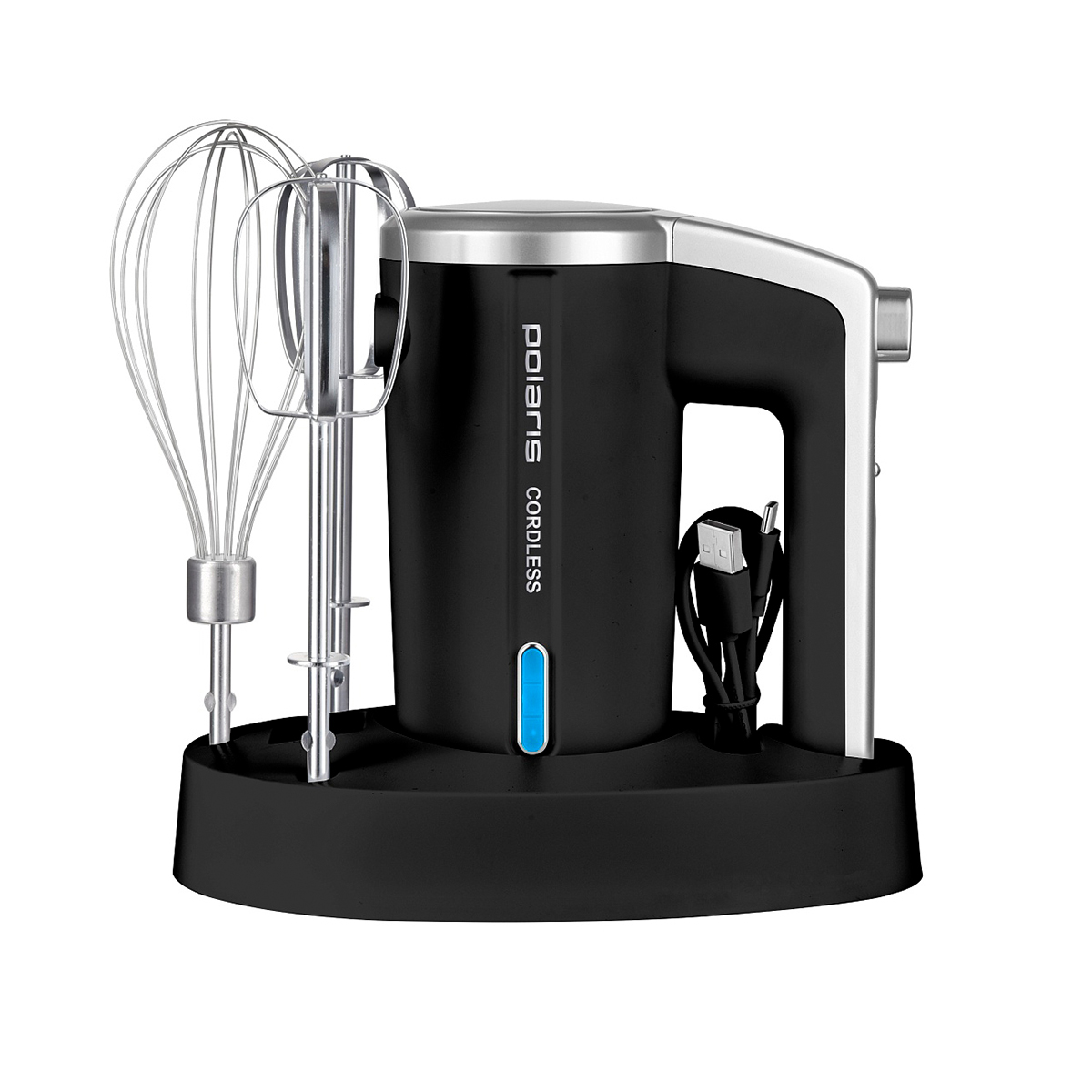 Миксер phm 2024 "cordless" 3 скорости, 200 вт (черный) (1/6) "polaris"