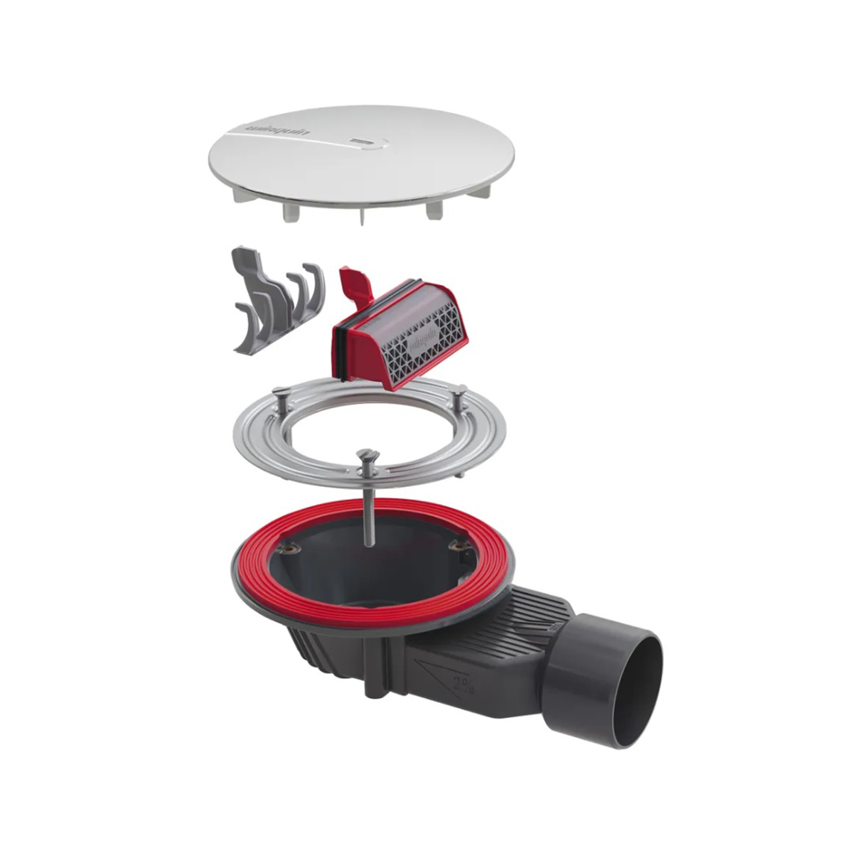 Сифон для душевого поддона “slim+" 90 мм, выход 40 мм (1/28) "wirquin"