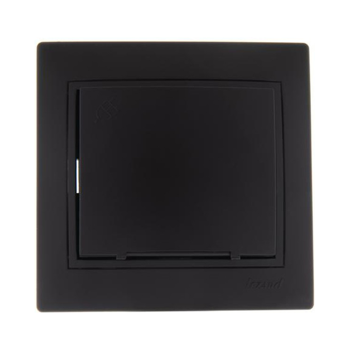 Розетка "mira" 1 местн. с заземл, с крышкой (керамика) черный бархат(1/10/120) "lezard" 701-4242-123