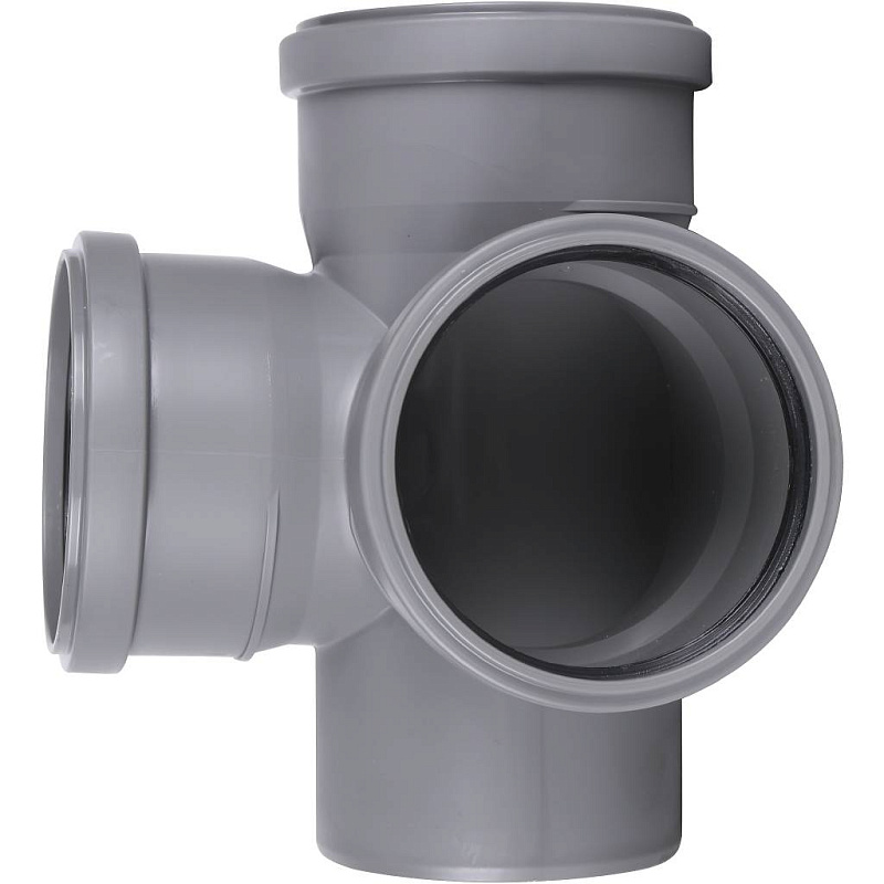Крестовина 87° двухплоскостная 110 х 110 х 110 мм для вн.канализации SINIKON Стандарт
