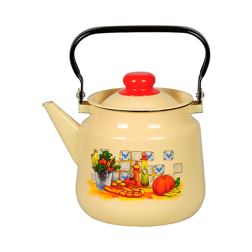 Чайник эмалиров. декор. 3,5 л (1/4) "стальэмаль"  1с26с