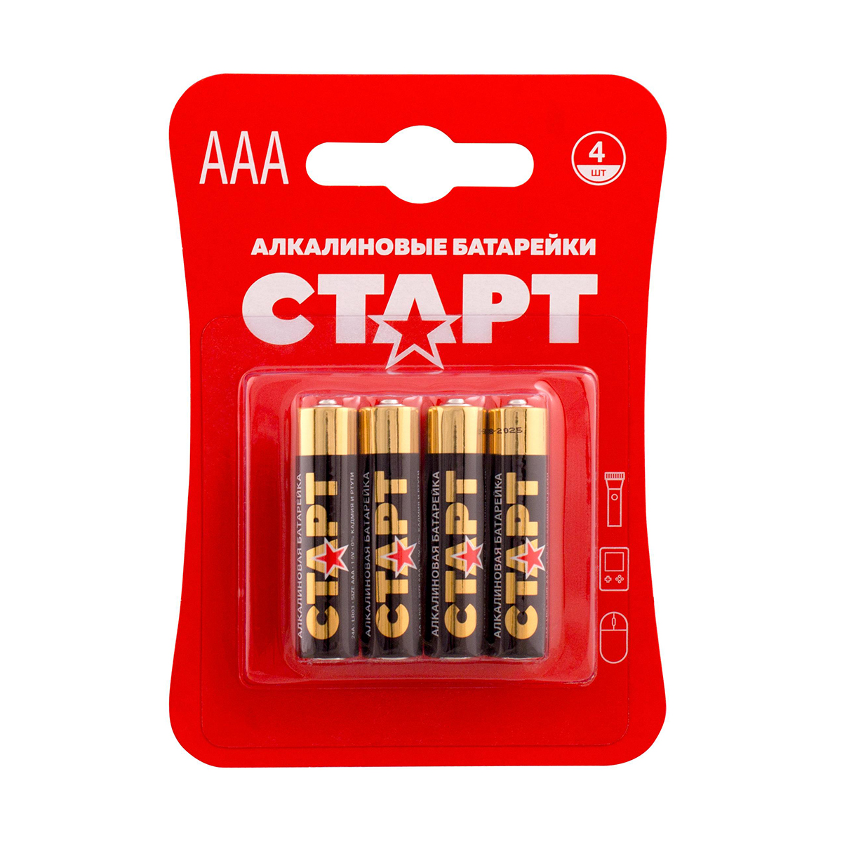 Батарейка "старт" lr03-bl4 тип ааа (4 шт. в блистере) (10/180)